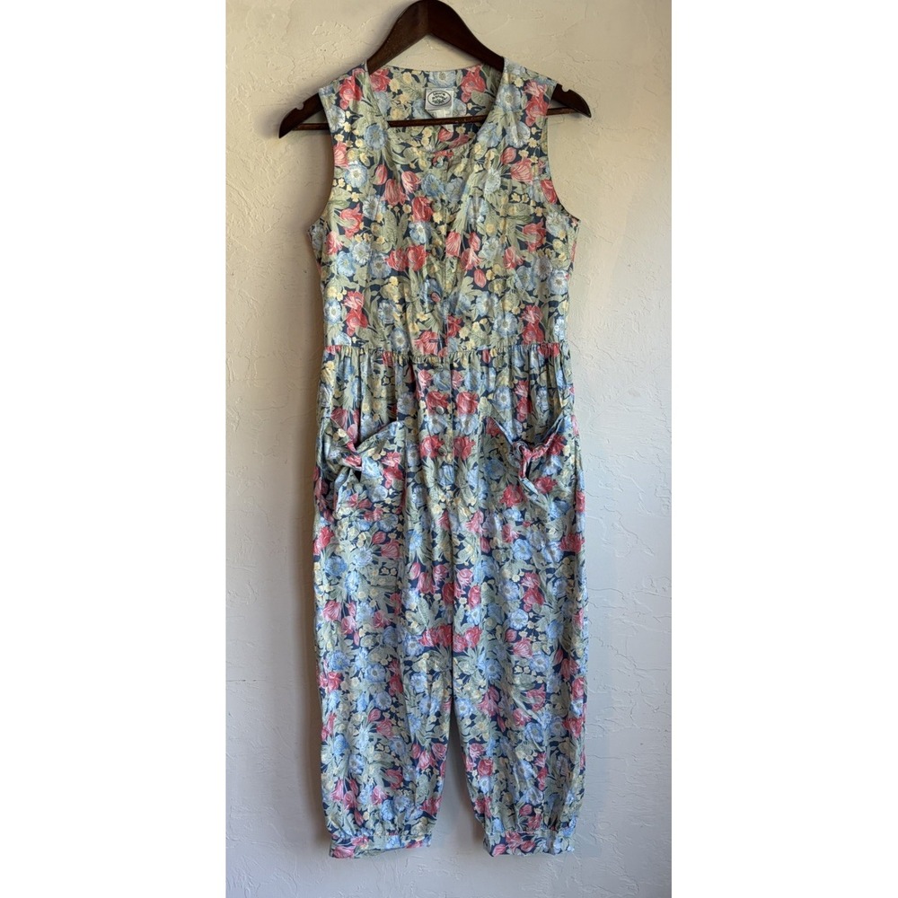 Vintage Laura Ashley Jumpsuit Romper S Made In Great Britain 80s 90s Cottagecore